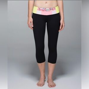 Lululemon Wunder Under Crop *Full On Luon - Reversible Black